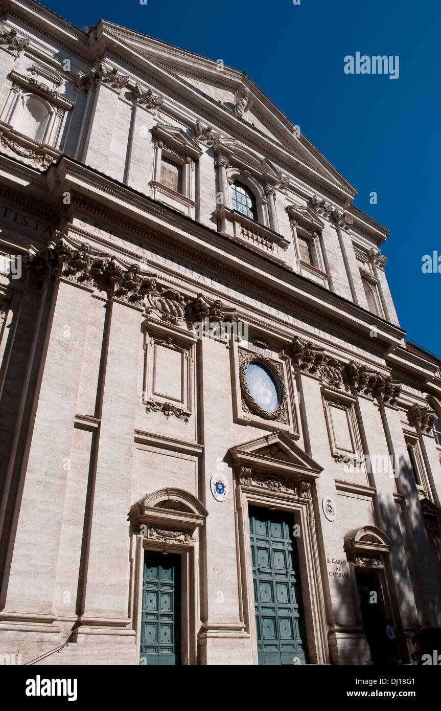 Kirche der heiligen blaise und charles in catinari Stockfotos und