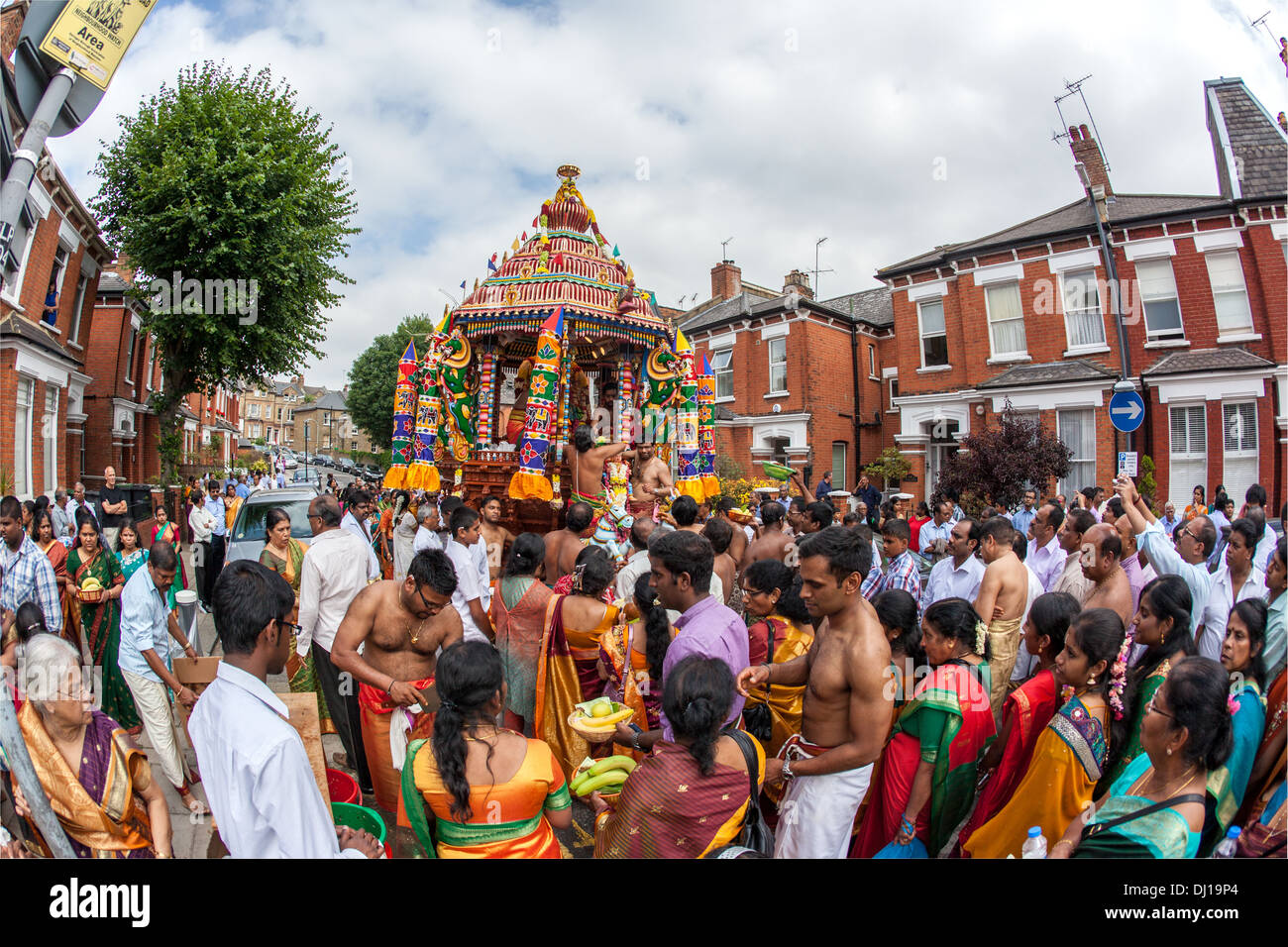 Rath Yatra Festival von Murugan Tempel North London UK Stockfoto Rath Yatra Festival von Murugan Tempel North London UK Stockfoto