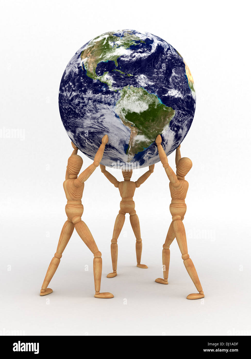 Solidarität. (Karten von der NASA verwendet) Stockfoto