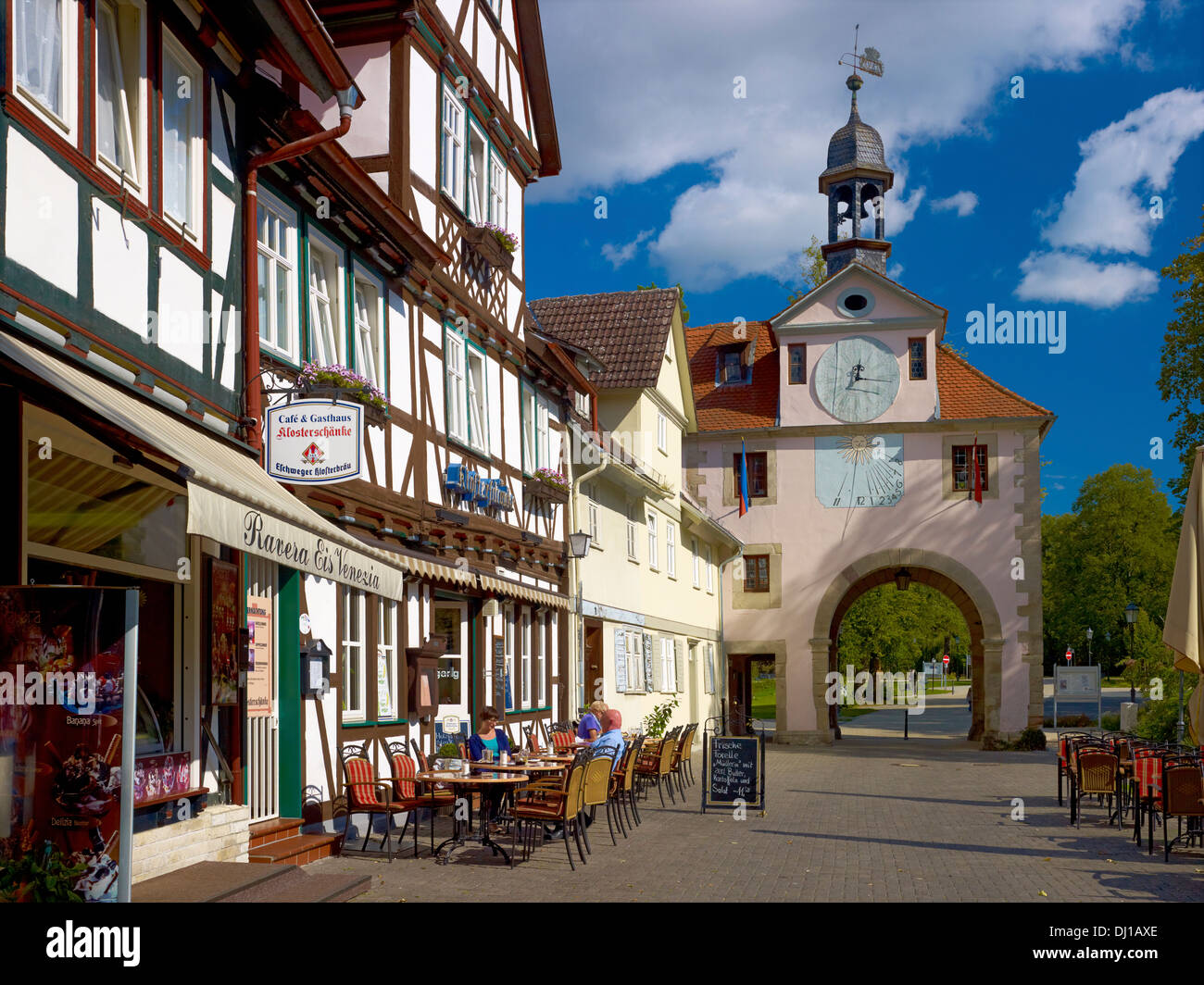 Södertor mit Klosterschänke, Bad Sooden-Allendorf, Hessen, Deutschland Stockfoto