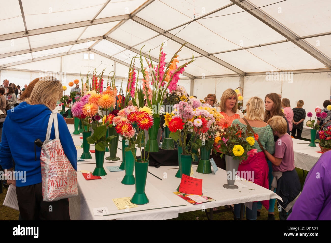 Blume-Display auf Messe Stockfoto