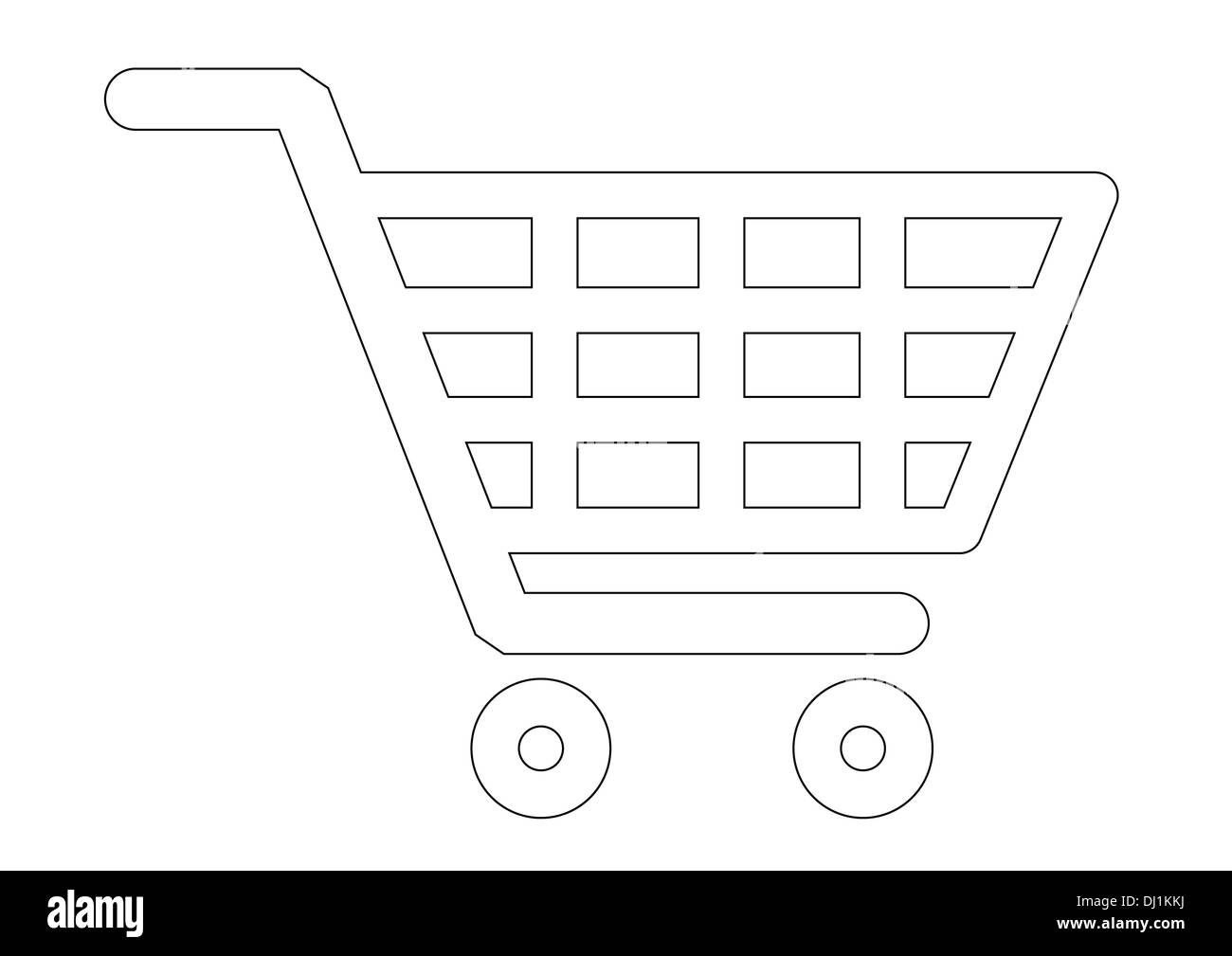 Shopping Korb Symbole Stockfoto