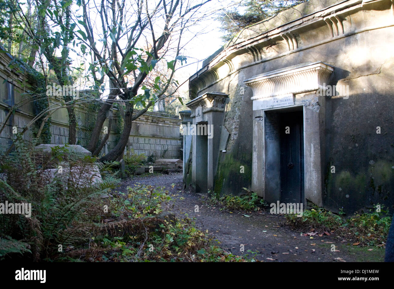 Katakomben auf dem Highgate cemetery Stockfoto