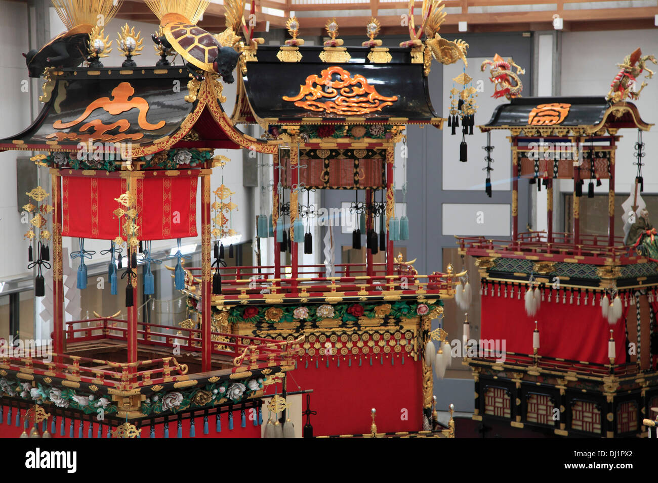 Japan, Hida Takayama, Festival hin-und Herbewegungen, Ausstellungshalle, Stockfoto