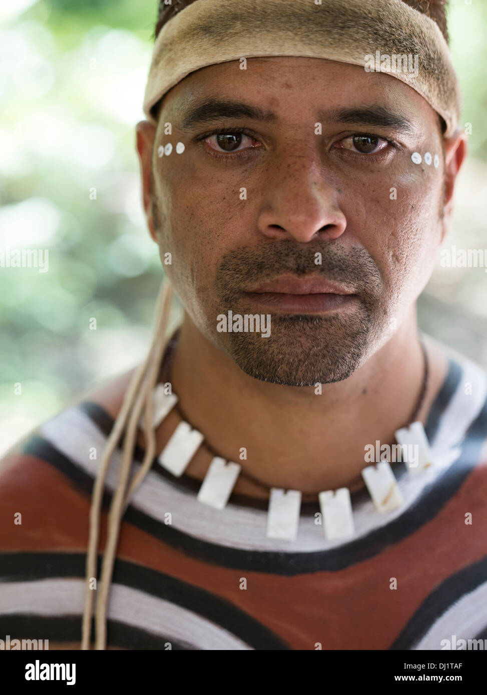 Tjapukai Krieger australische Ureinwohner Nord-Queensland feuchte Tropen Stockfoto