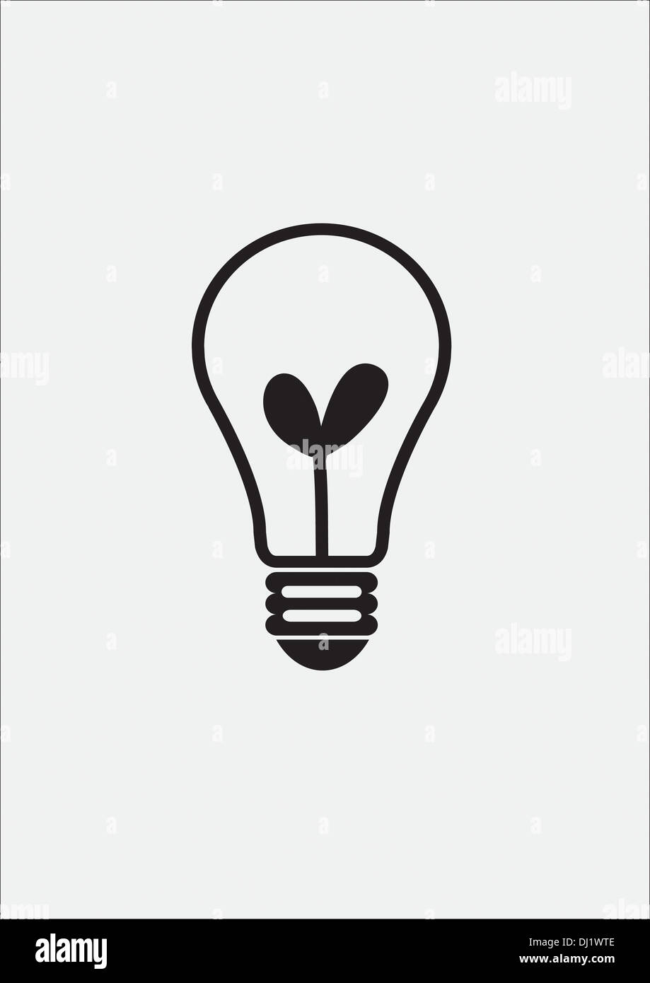 Glühbirne Idee in Abbildung Stockfoto