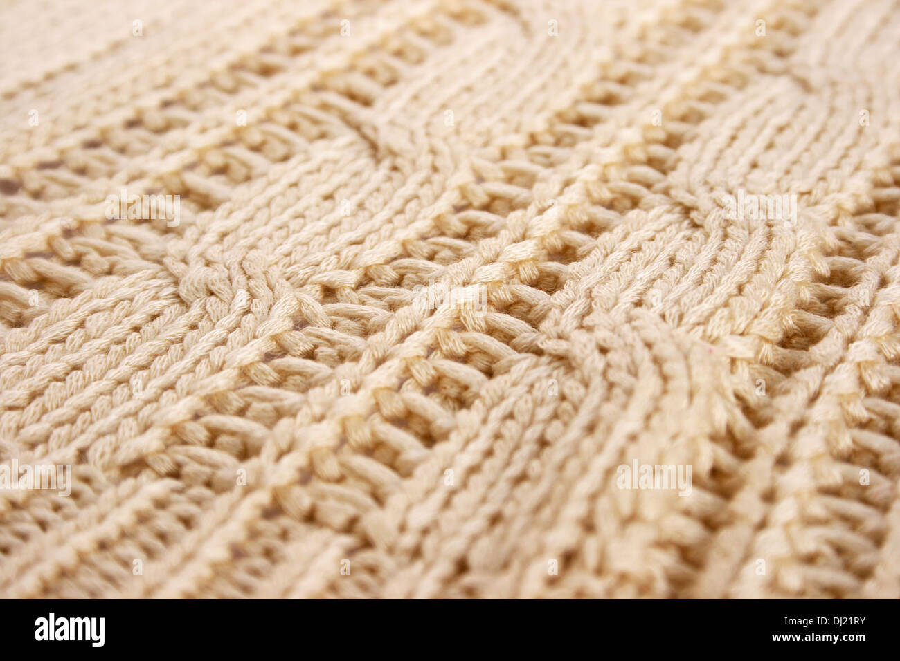 Gestrickte Tuch als Hintergrund. Stockfoto