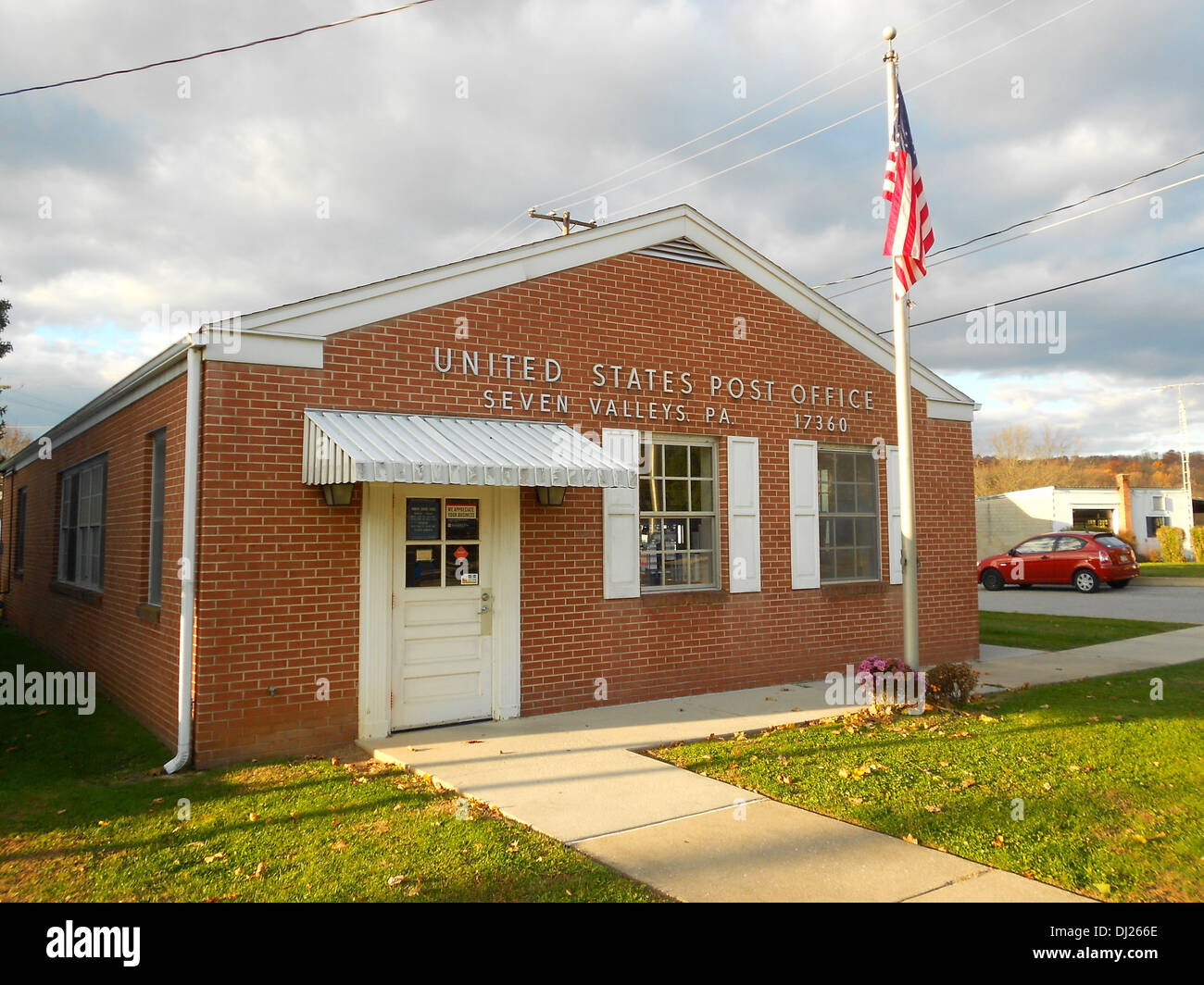 U.S. Post Office in sieben Täler, York County, Pennsylvania-PLZ 17360 Stockfoto