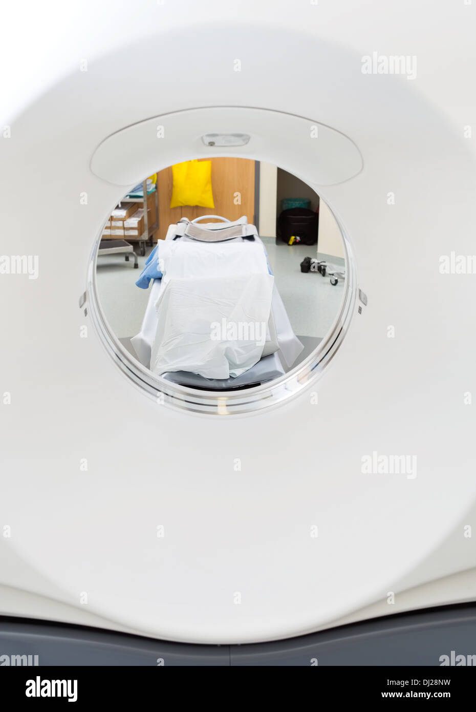 Nahaufnahme der CT-Scan-Maschine Stockfoto