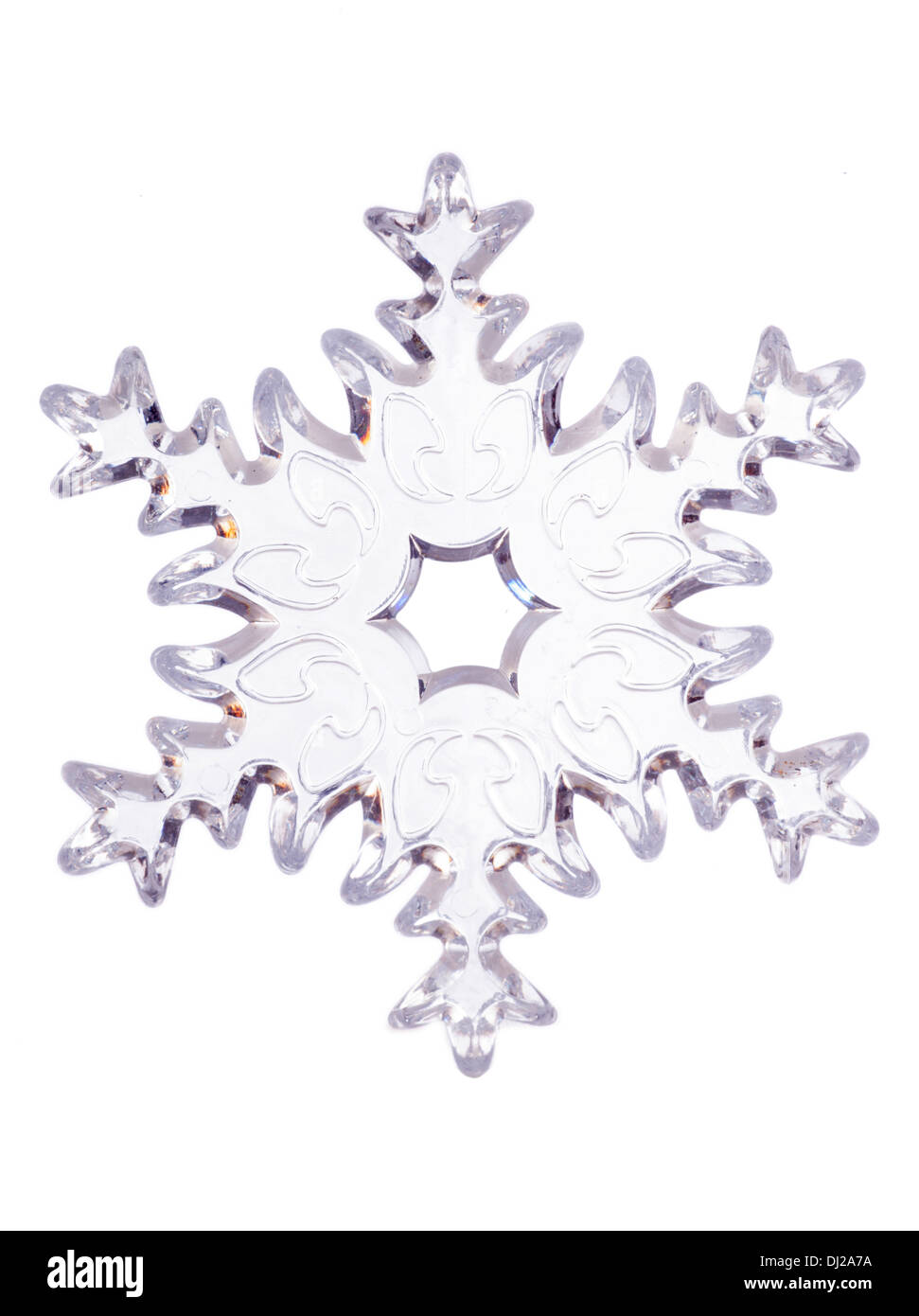 Snow Flake Weihnachten Dekoration Ausschnitt Stockfoto