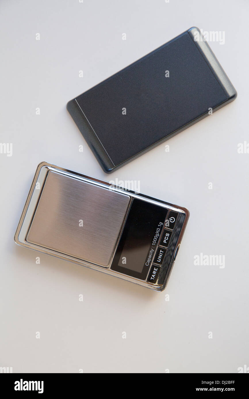 Skala niemand Einzelobjekt Stillleben Nahaufnahme allein kleine digitale ein Gleichgewicht Stockfoto