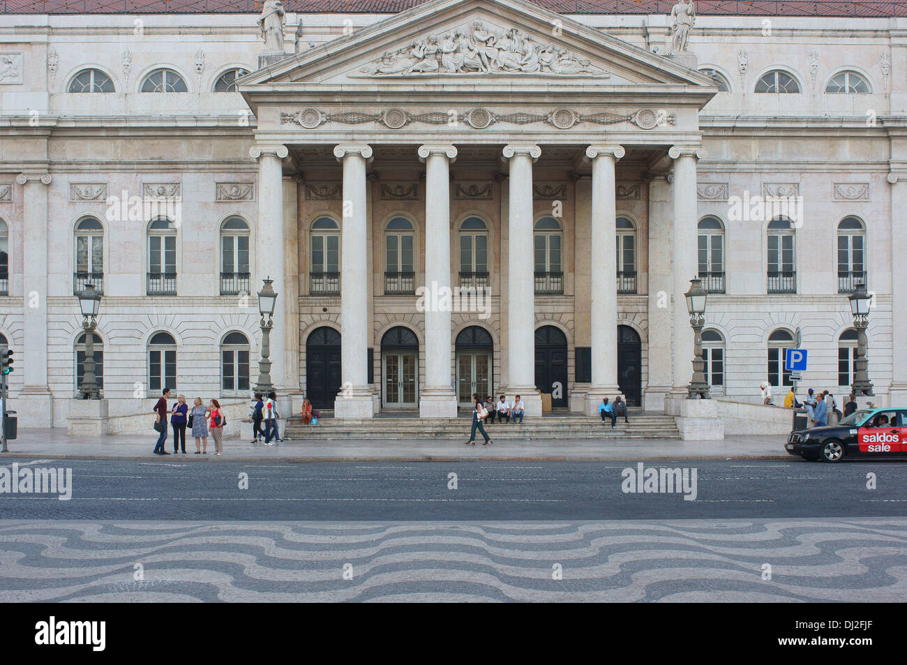 Teatro Nacional National Theater Liberdade-Lissabon Stockfoto