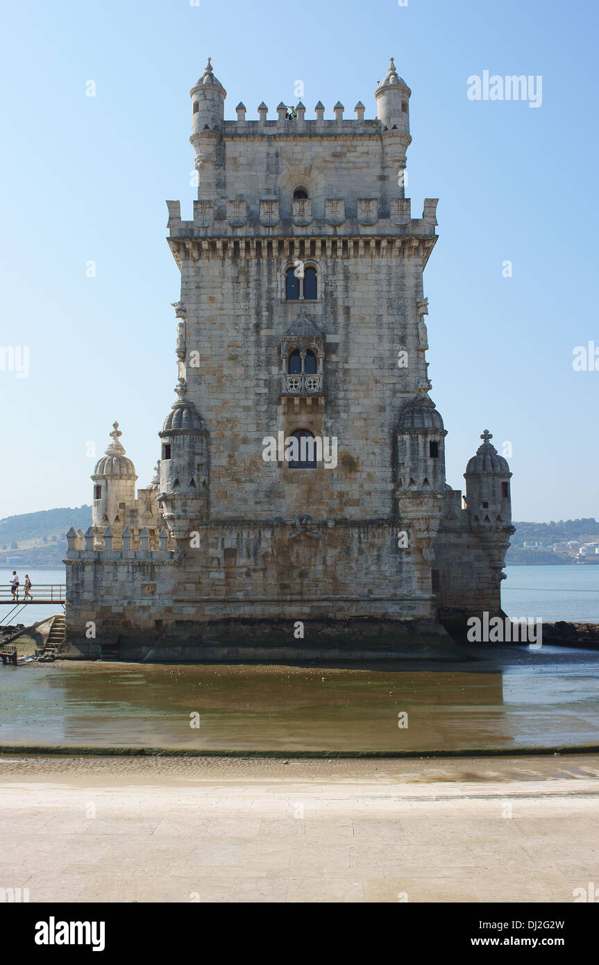 Torre de Belem von Lissabon Lisboa Portugal manuelinischen Stil Stockfoto