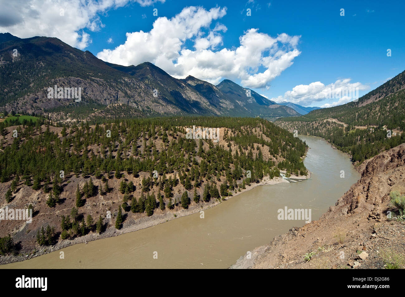 Fraser River Landschaft, BC, Kanada Stockfoto