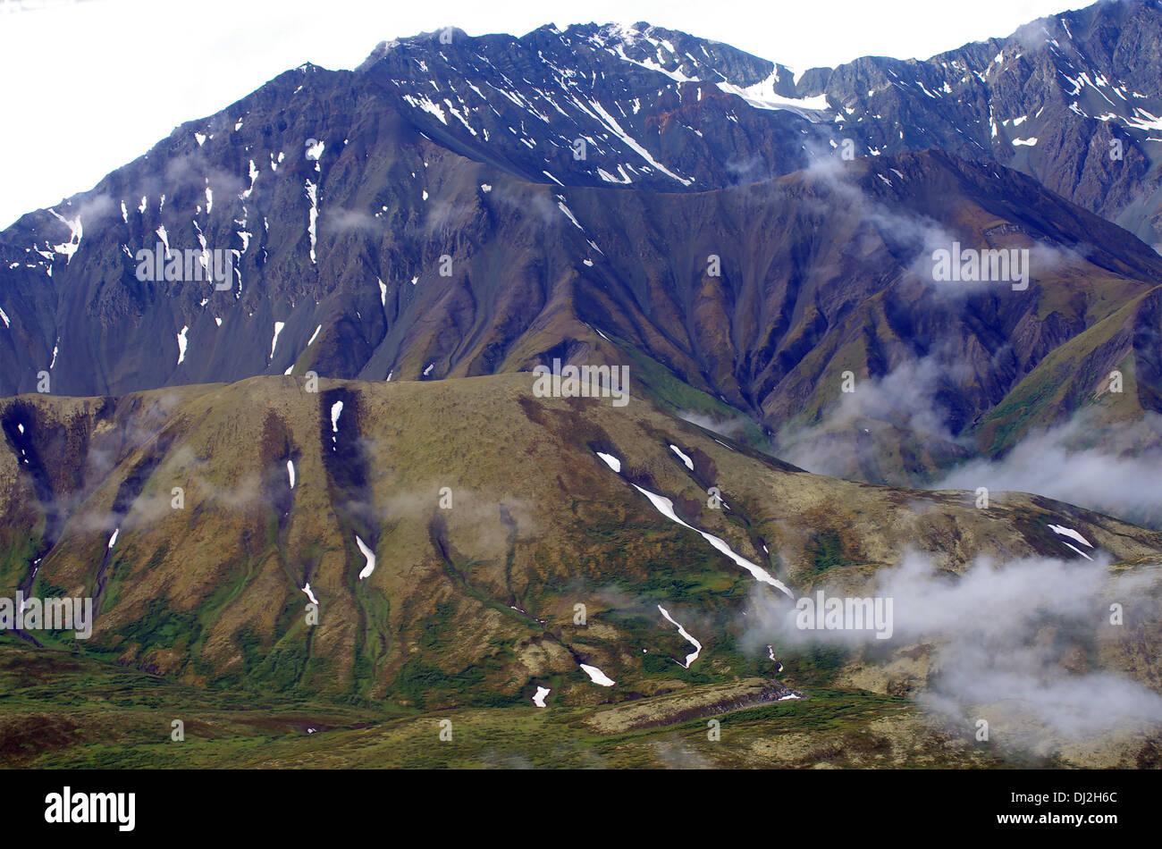 Luftaufnahmen - Wrangell St. Elias Mountains Stockfoto