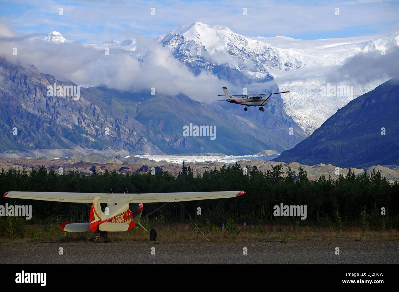 Flugzeuge in Bewegung Stockfoto