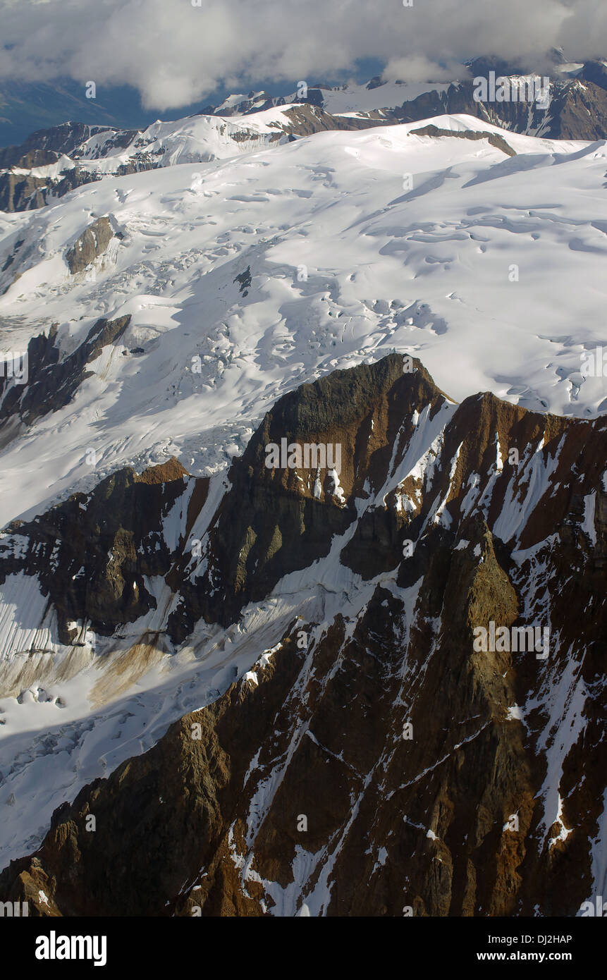 Luftaufnahmen - Wrangell St. Elias Mountains Stockfoto