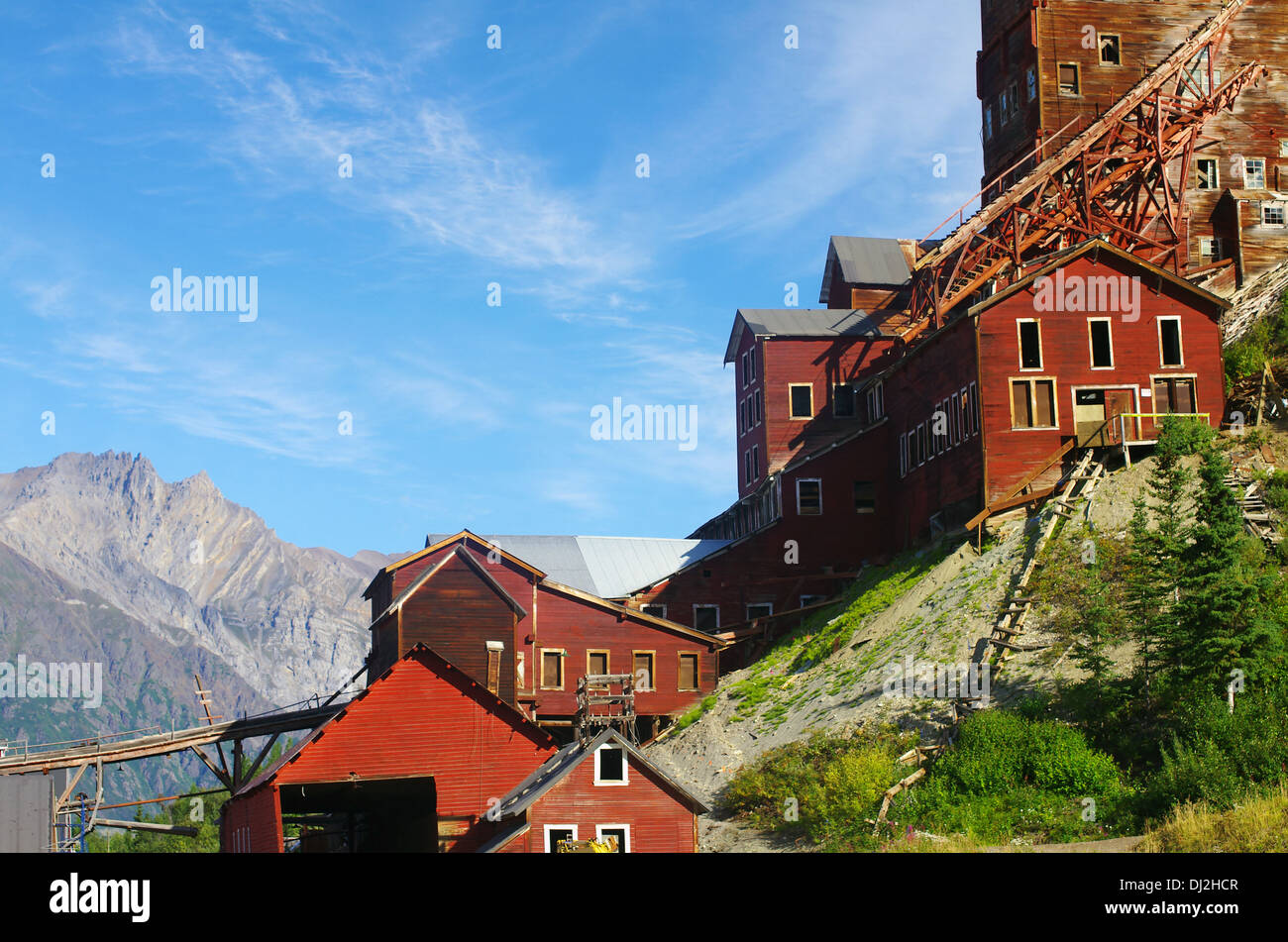 Miningtown Kennicott Stockfoto