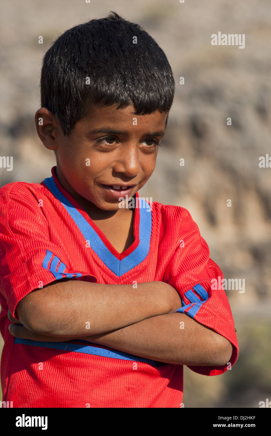 Portrait eines 7-jährigen omanischen jungen Stockfoto