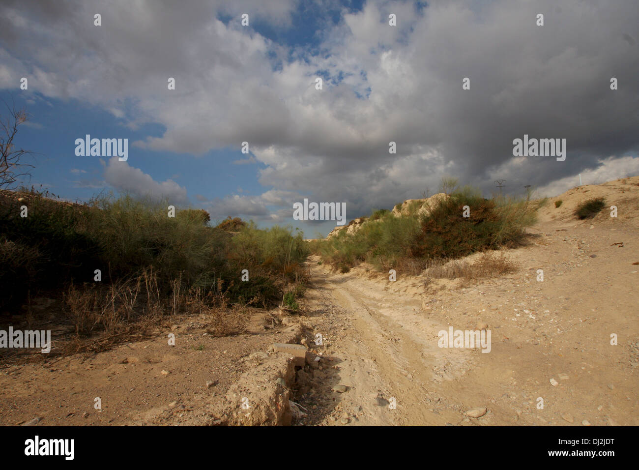 Fluss, die Rambla del Cipres, Murcia ausgetrocknet Stockfoto