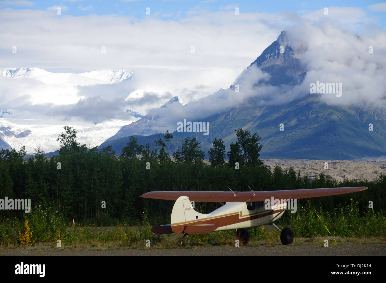 Flughafen in Mc Carthy Stockfoto