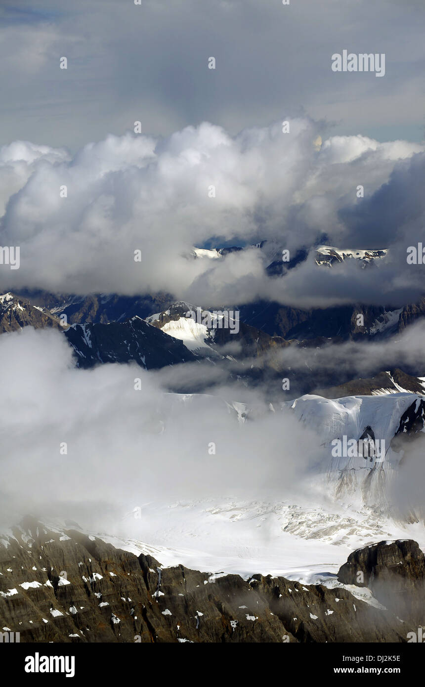 Luftaufnahmen - Wrangell St. Elias Mountains Stockfoto