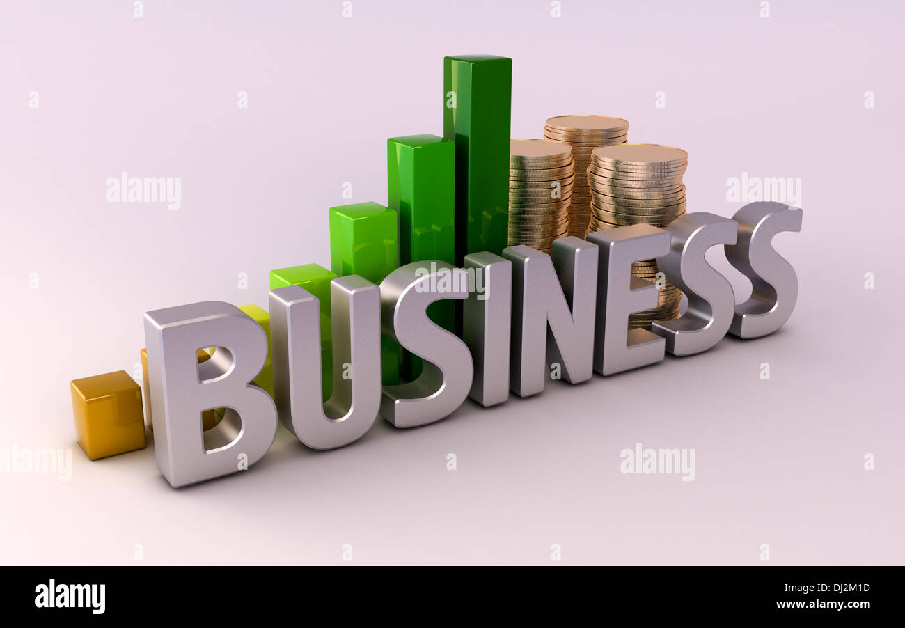 Unternehmen: Informationen und Geld Stockfoto