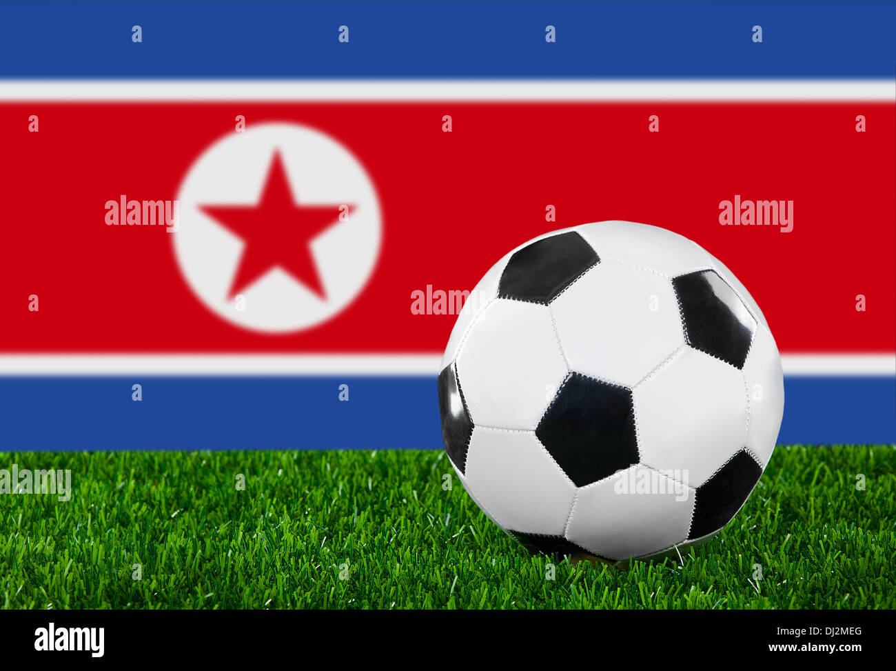 Nord Korea Flagge Stockfoto