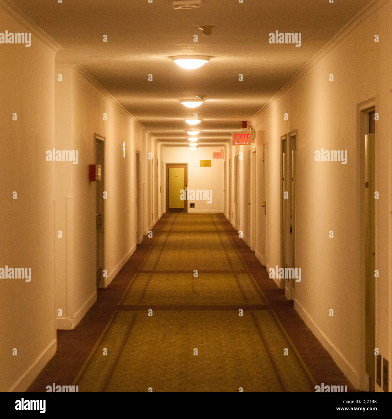 Hotel Flur oder Durchgang, Hotel Pennsylvania, 401 Seventh Ave, New York City, Vereinigte Staaten von Amerika. Stockfoto