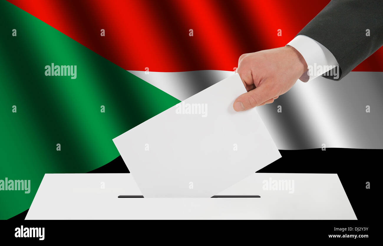 Die Flagge des Sudan Stockfoto