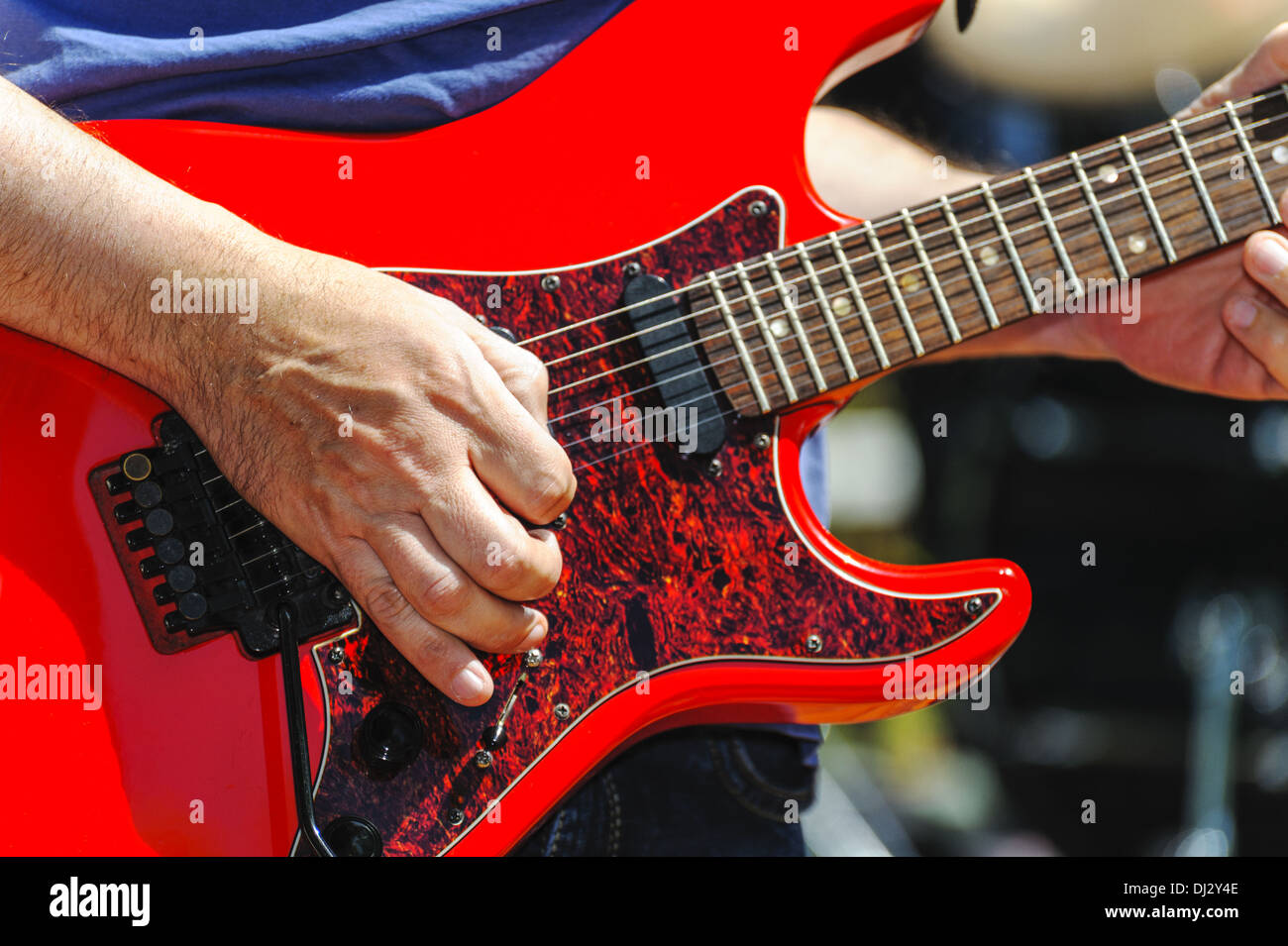 rote Gitarren Stockfoto