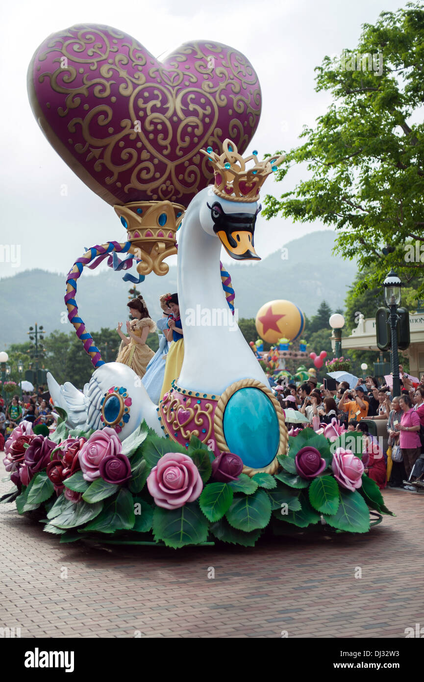 Hong Kong DisneyLand Parade. Stockfoto
