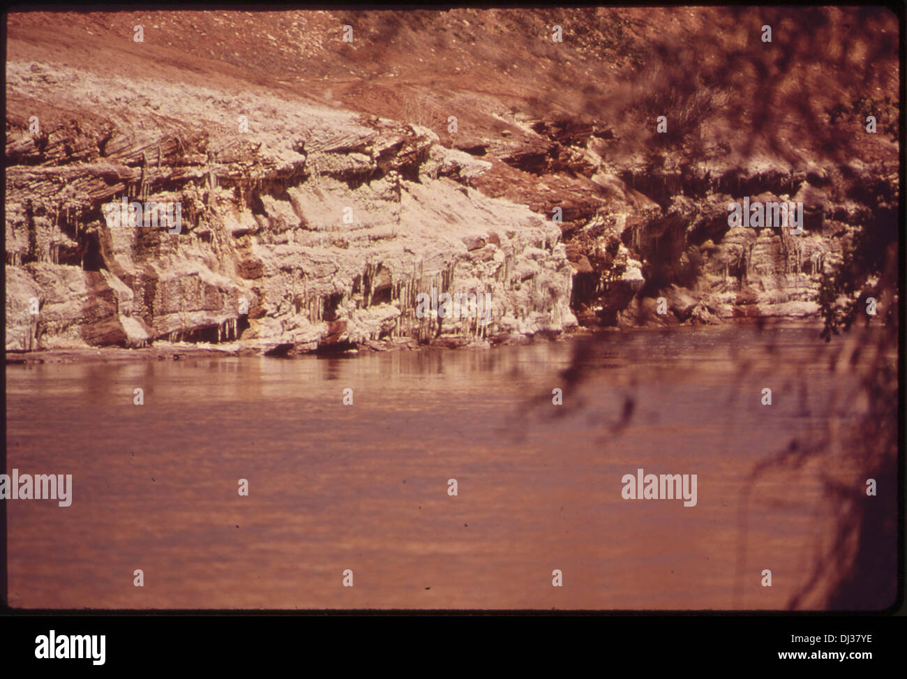 SÄURE UND RADIUM 226 AUSTRITT AUS URAN TAILINGS MÜHLENTEICH IN SAN MIGUEL RIVER 789 Stockfoto