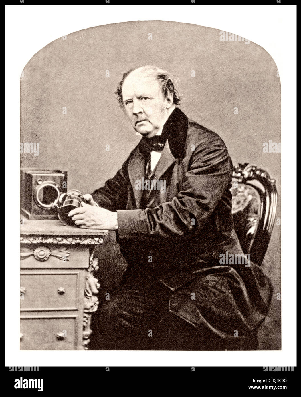 FOX-Talbot Portrait von William Henry Fox Talbot 1864, dem Vater der Fotografie in England Stockfoto