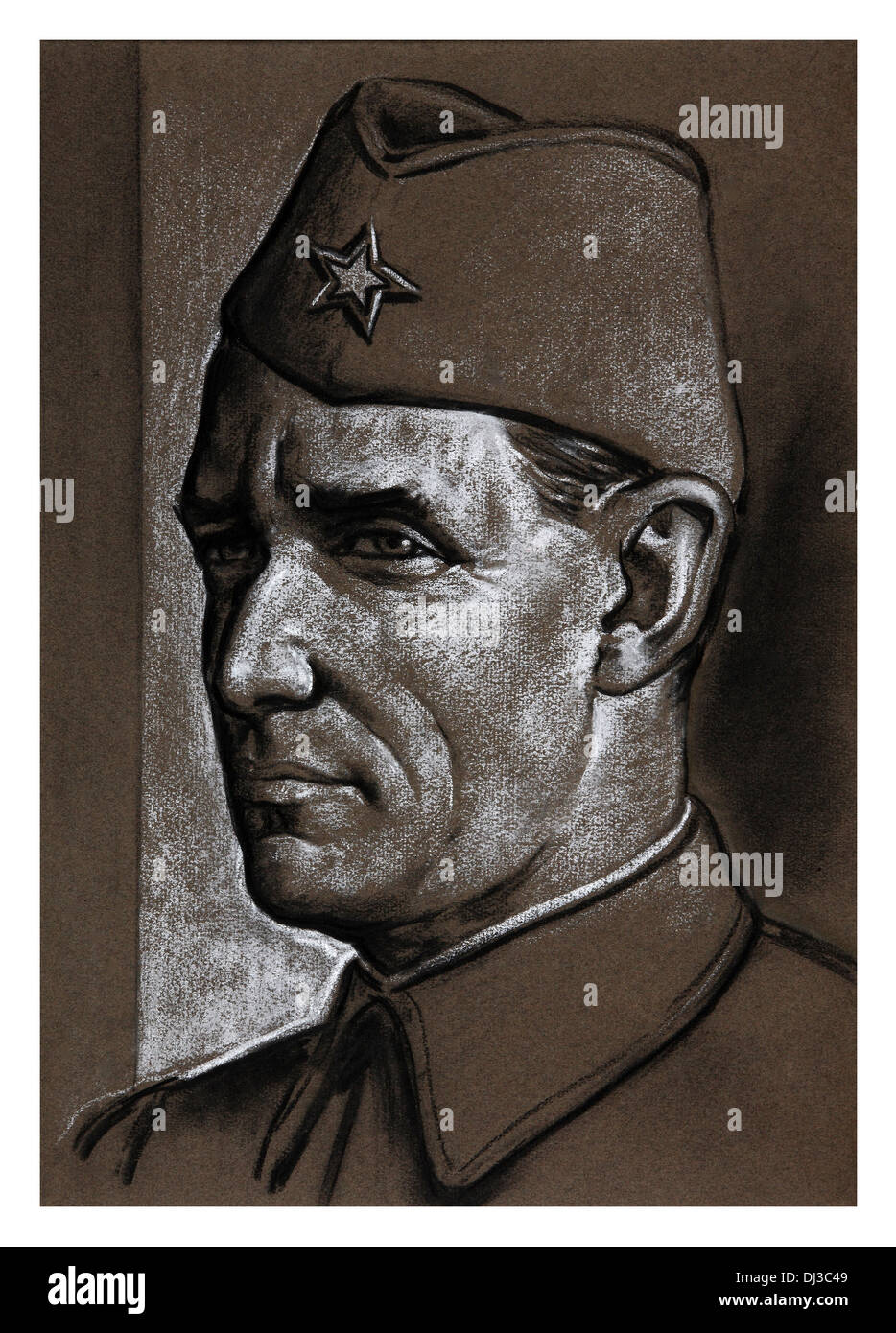 Marschall Josip Broz Tito Führer der jugoslawischen Partisanen, Europas am effektivsten Anti-Nazi Widerstandsbewegung Stockfoto
