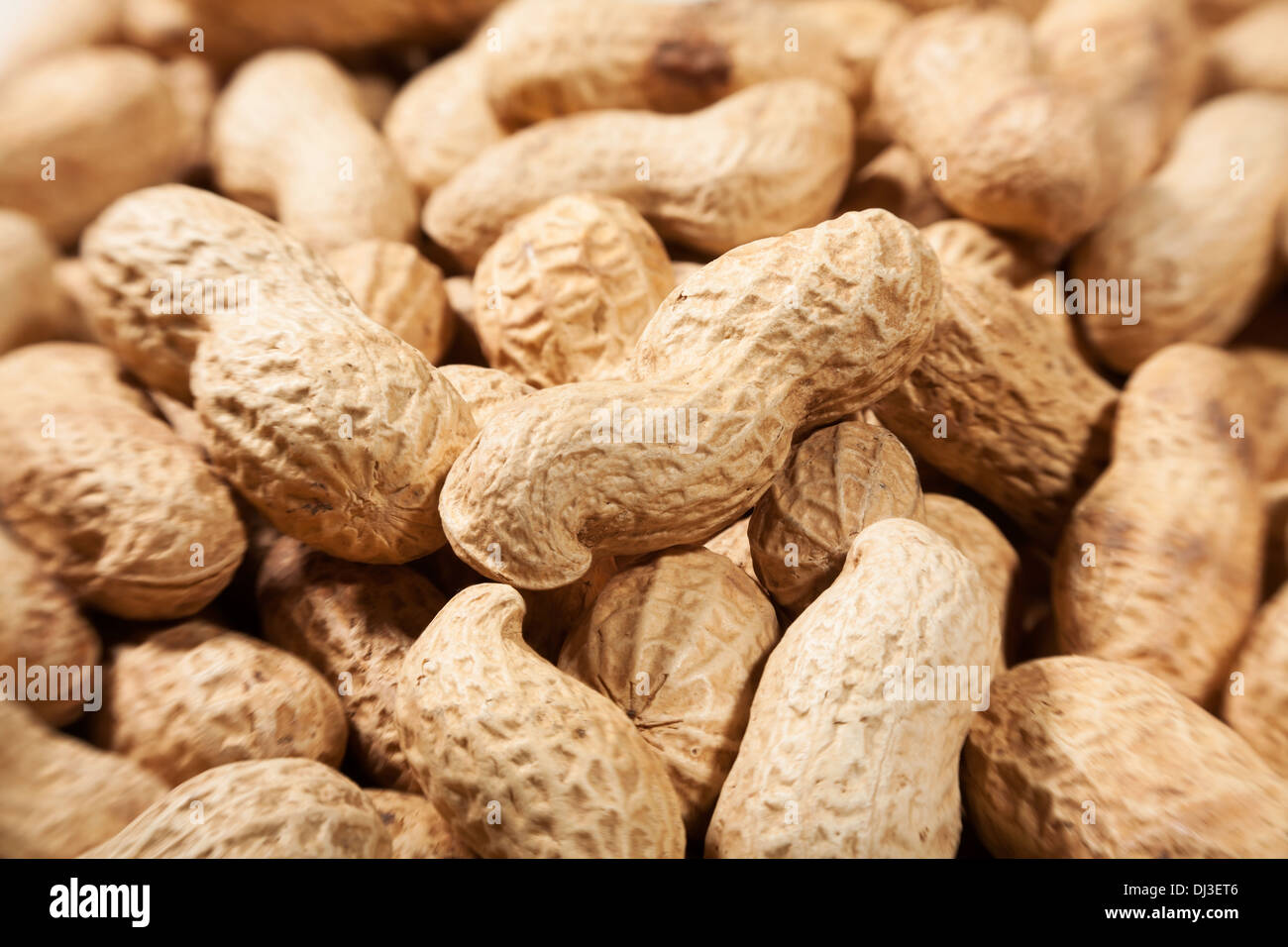Erdnüsse Closeup Vergrößerung, die viele verwischen Stockfoto