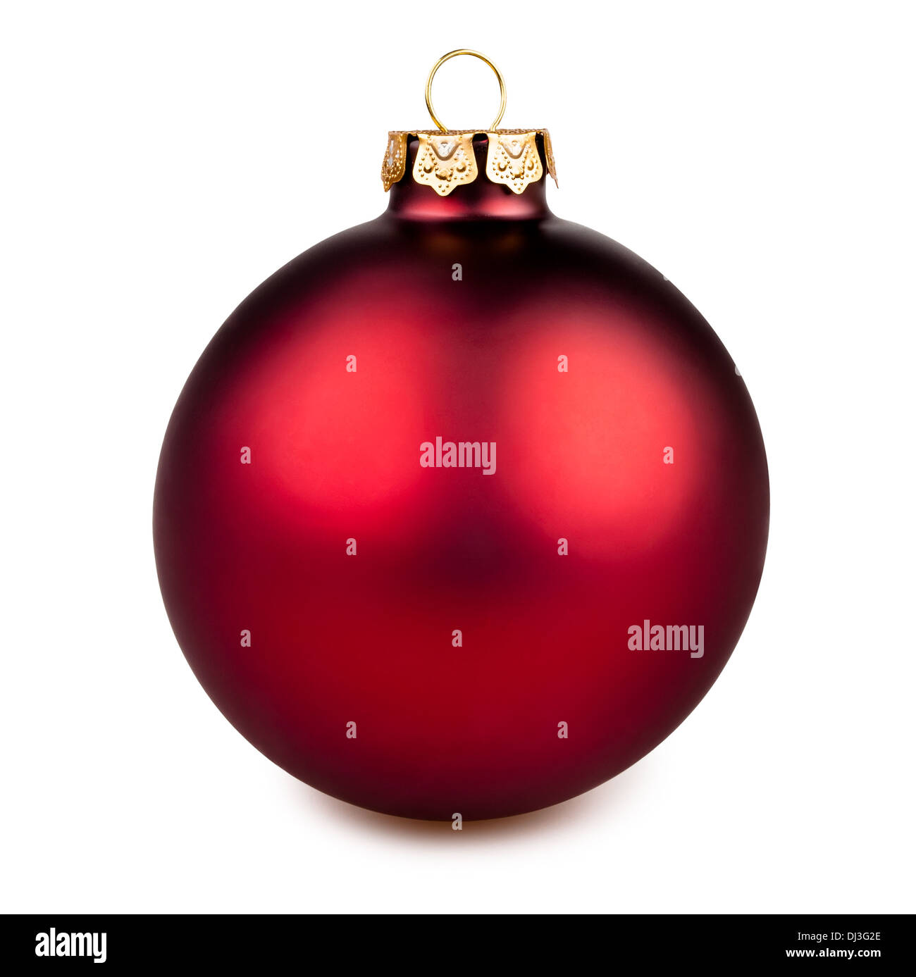 Weihnachts-Dekoration-isolierte Ball rot Stockfoto