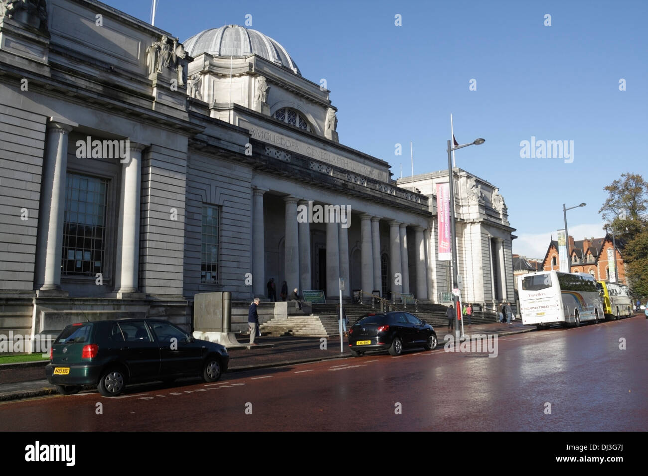 Museum von Wales im Cathays Park, Cardiff im Zentrum Stadt Stockfoto