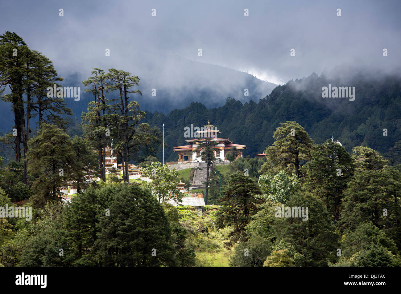 Bhutan, Dochu La pass, Druk Wangyal Lhakhang Tempel Stockfoto