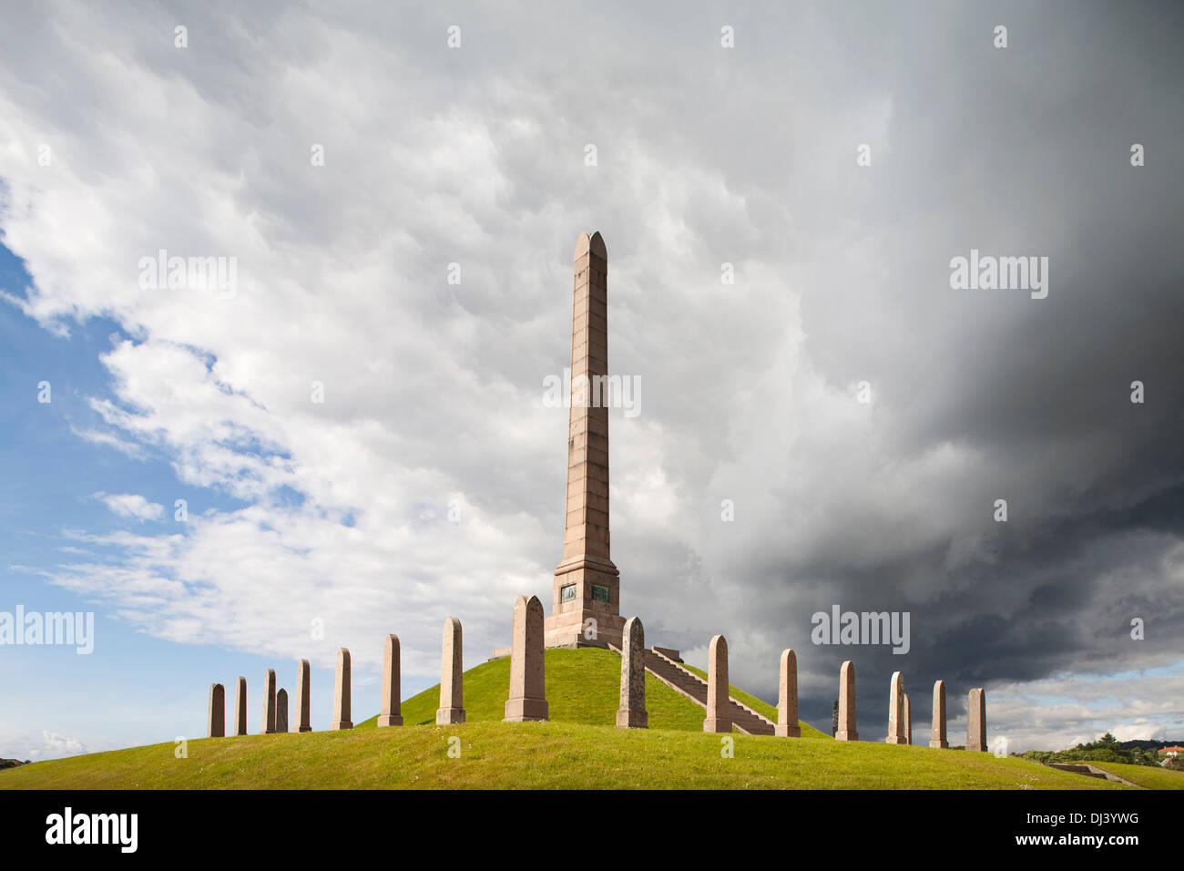 Europa, Norwegen, Stadt Haugesund, nationales Denkmal und Grab von König Harald harfagre Stockfoto