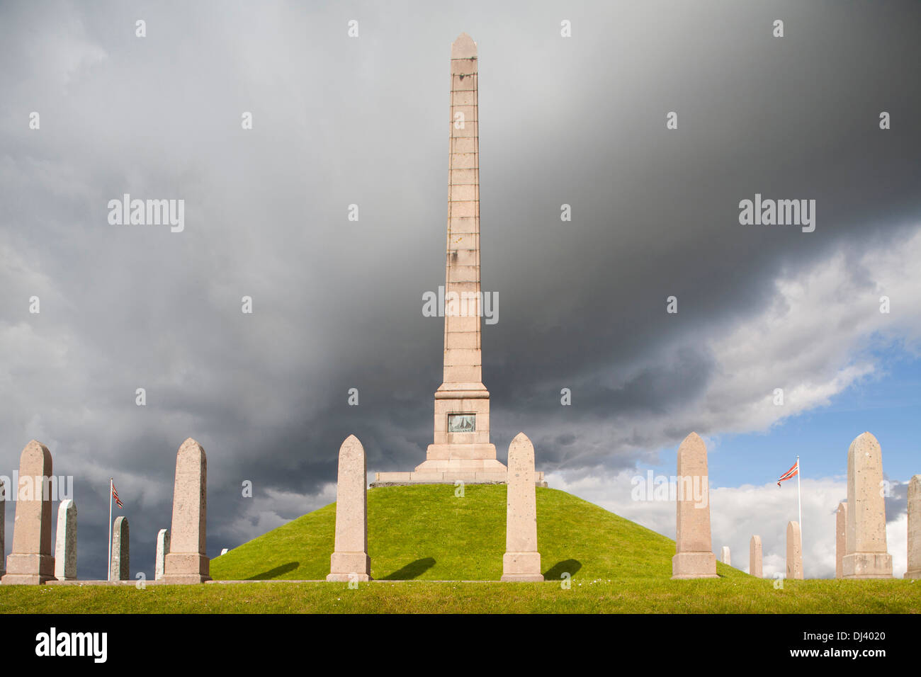 Europa, Norwegen, Stadt Haugesund, nationales Denkmal und Grab von König Harald harfagre Stockfoto