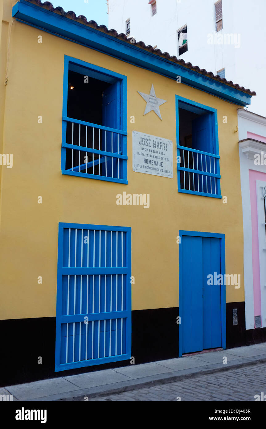 Geburtsort von Jose Marti, Havanna, Kuba Stockfoto