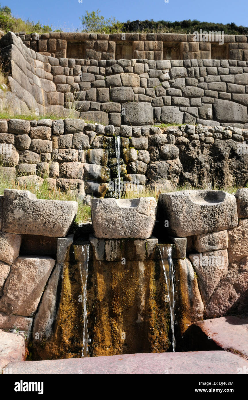 Inca - Wasser-Quelle Stockfoto
