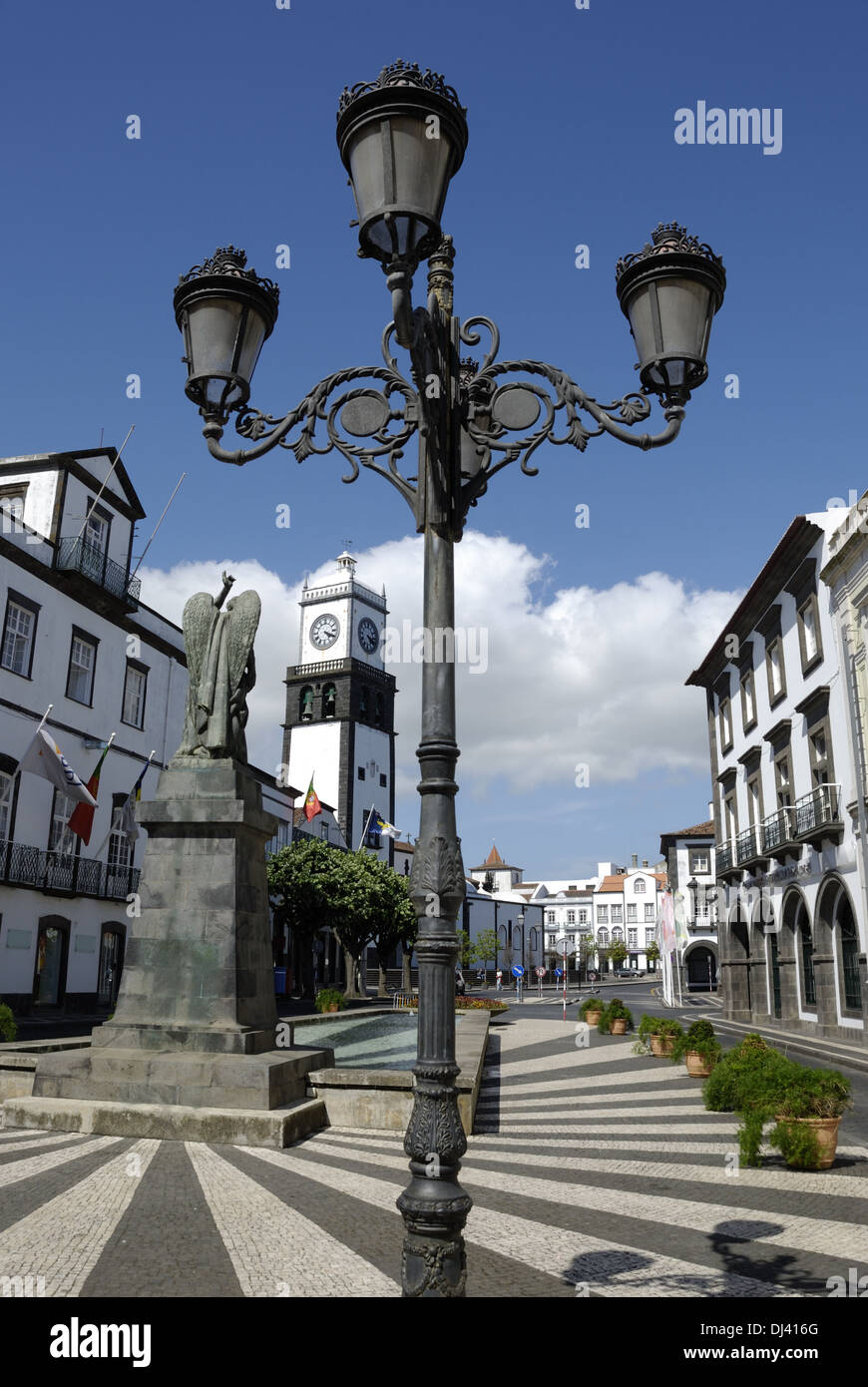 Praca da Republica in Ponta Delgada Stockfoto