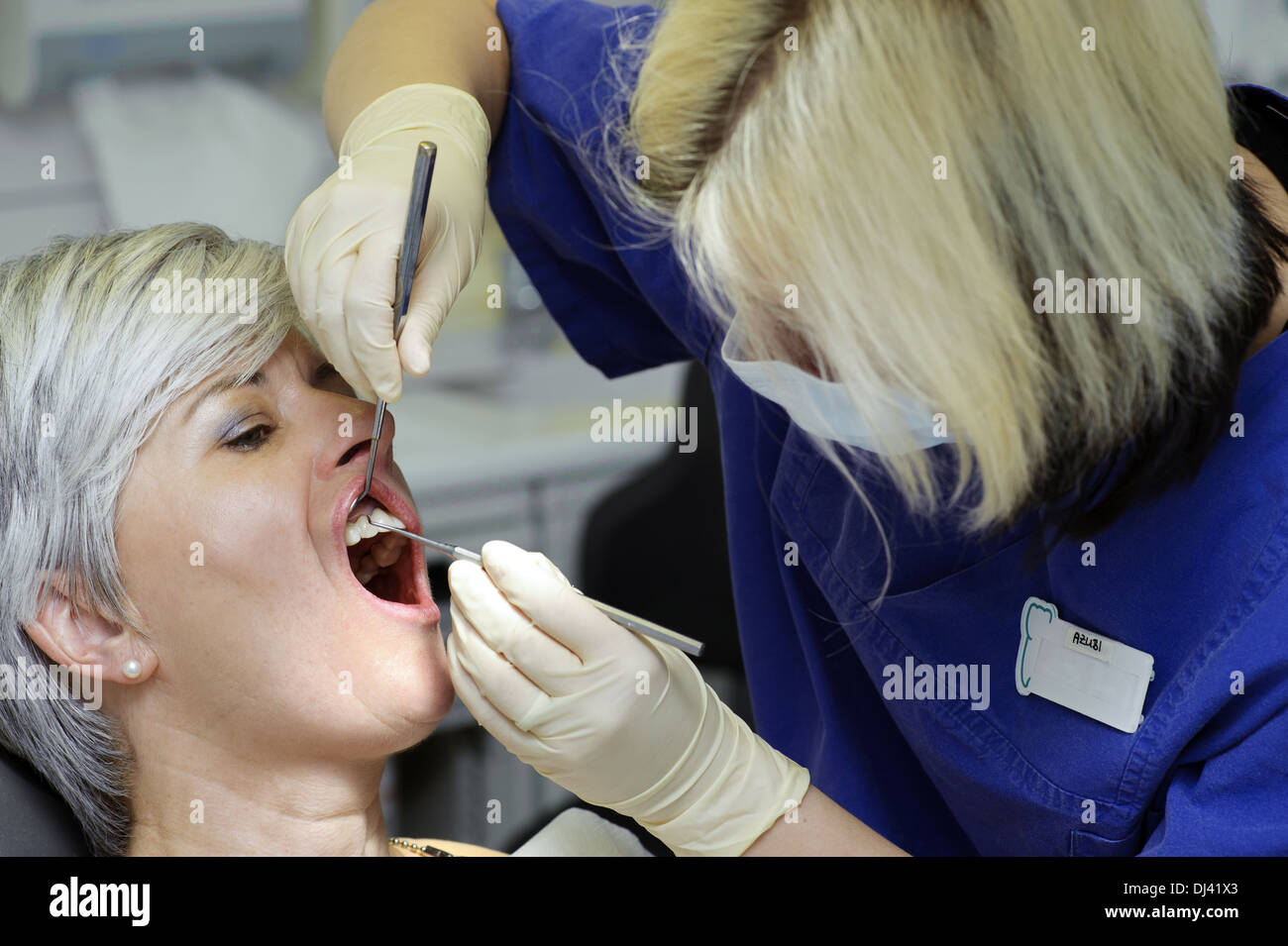 Zahncheck Stockfoto
