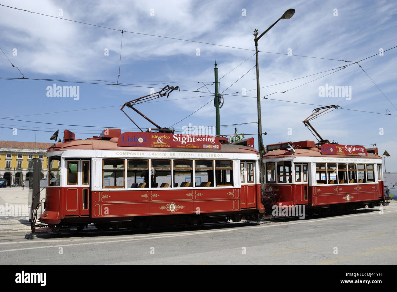 Straßenbahnen in Lissabon Stockfoto