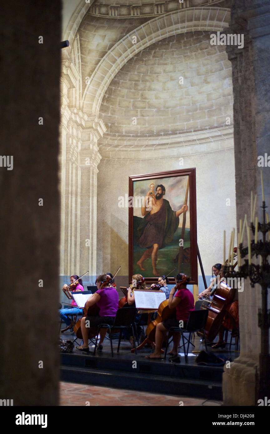 Orchesterprobe, Convento de San Francisco Stockfoto