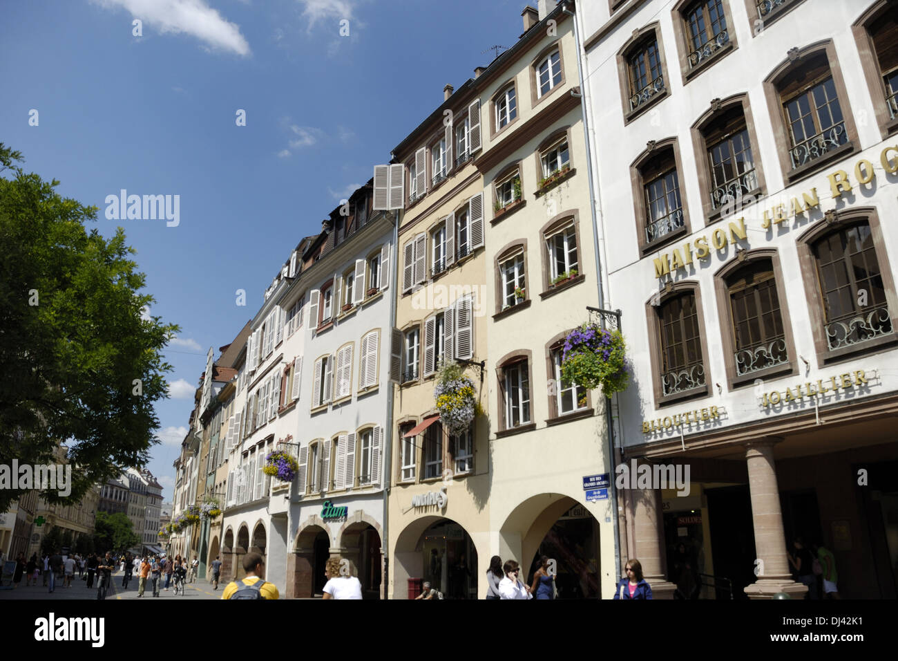 Einkaufsstraße in Straßburg Stockfoto