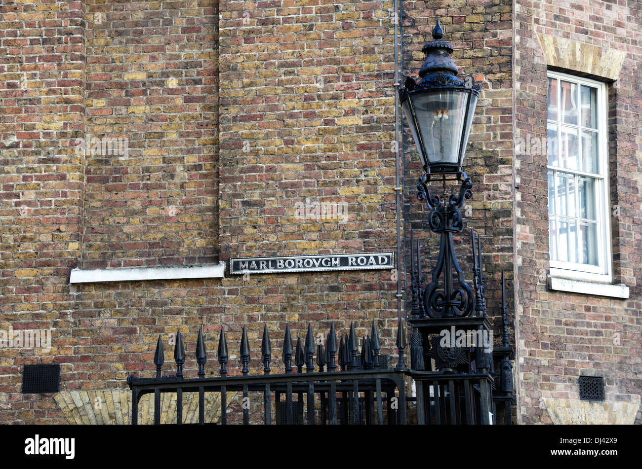 Eine Straße Zeichen, in London. Stockfoto