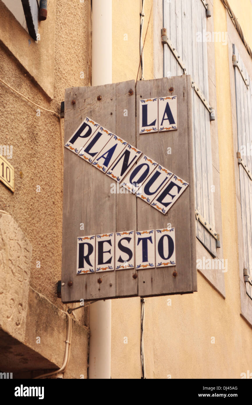 La Planque Restaurant Gruissan Languedoc-Roussillon Frankreich Stockfoto